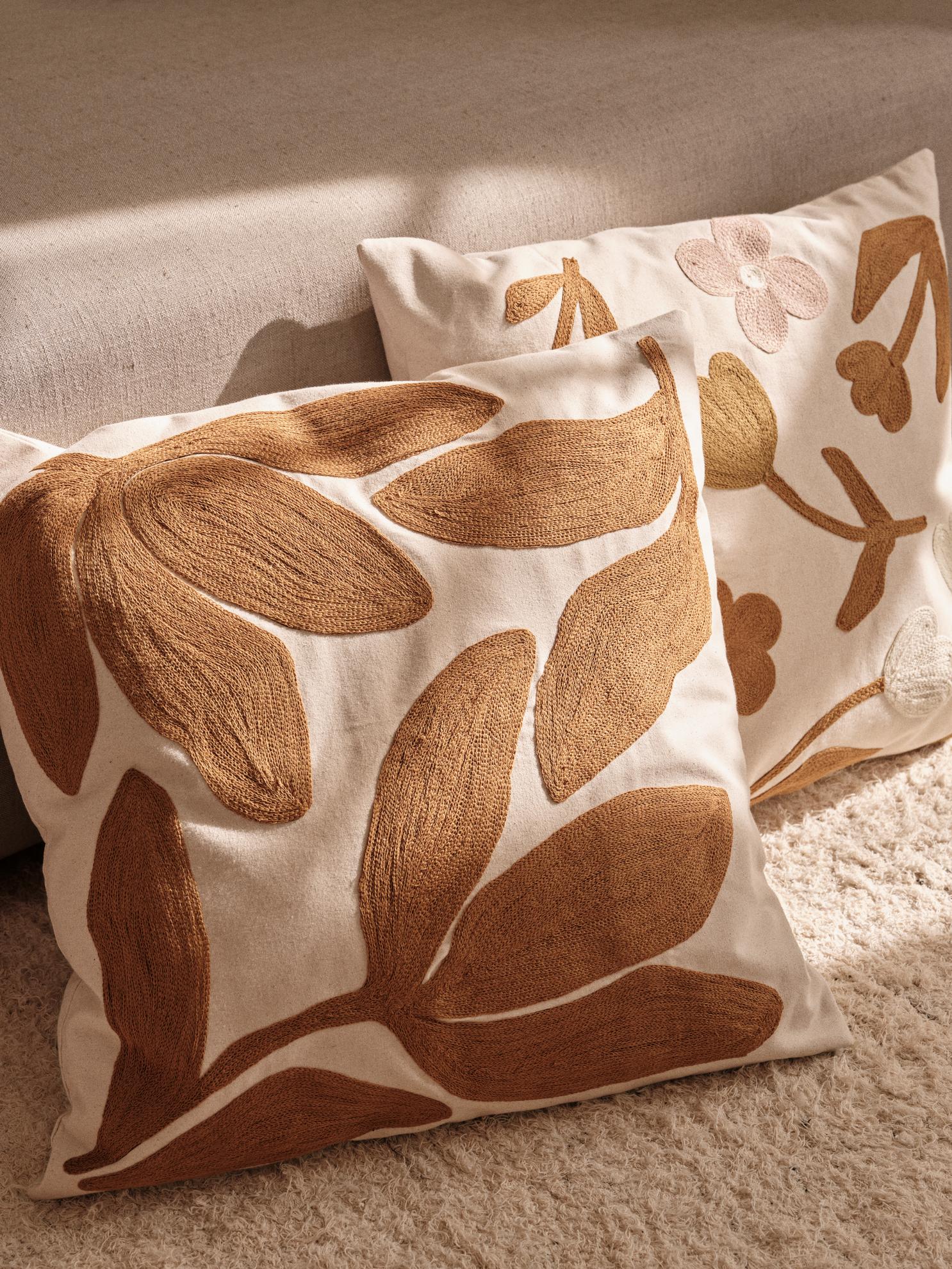 Cushion Cover Rosita, 50x50, Golden Brown/Mauve Pink