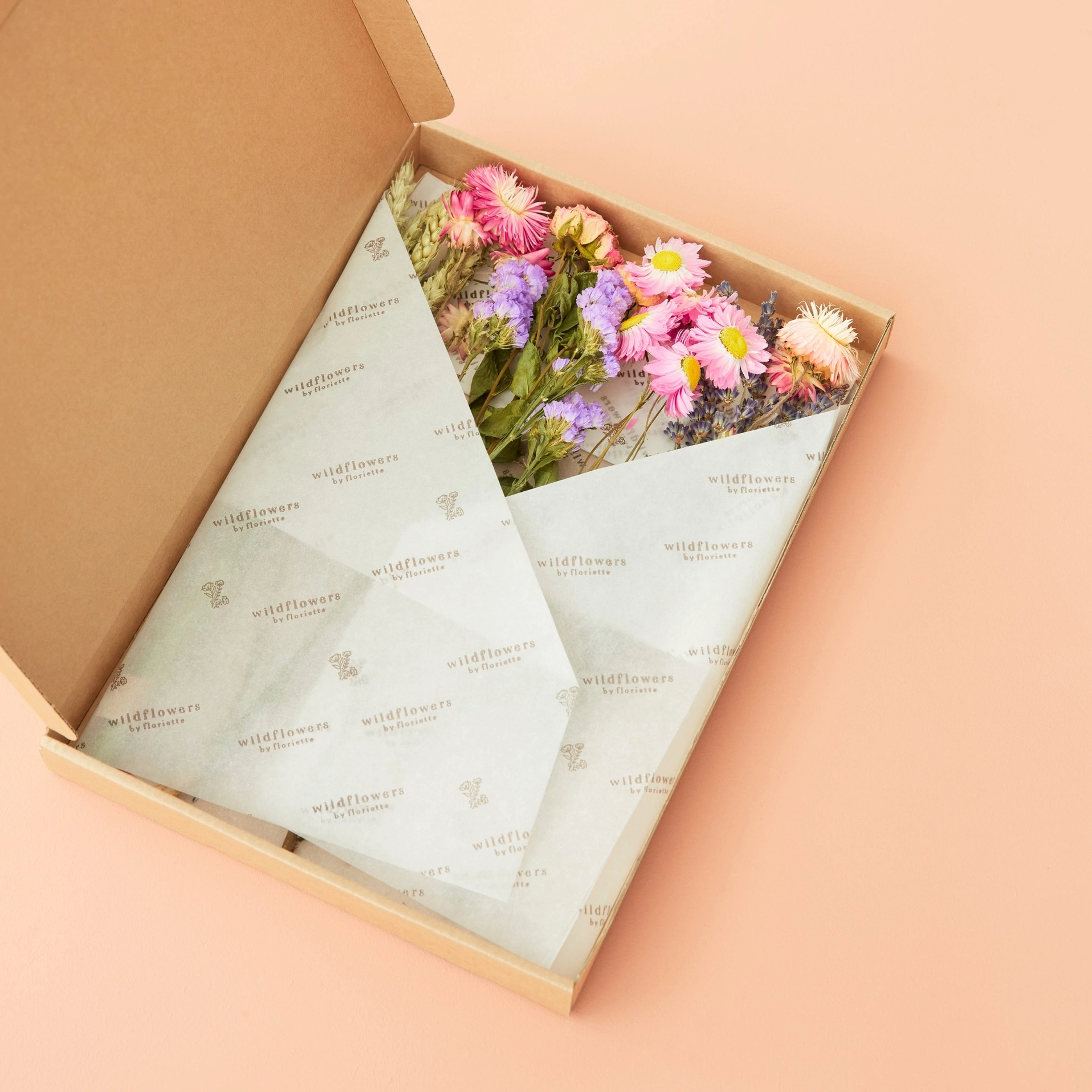 Dried Flower Gift Box, pink