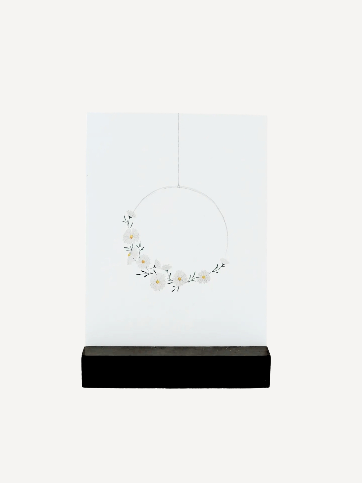 Aquarellkarte Flower Wreath