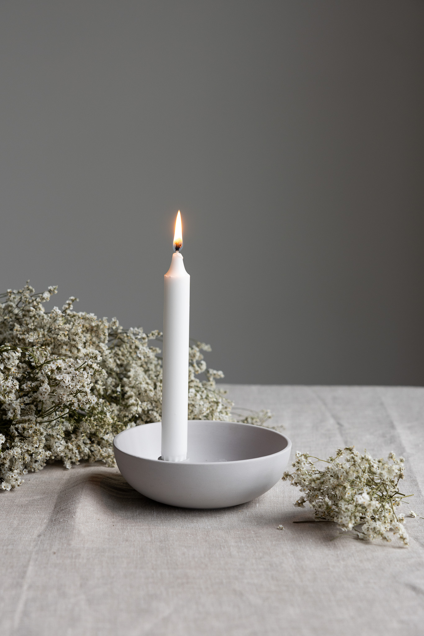 Candle Holder Lidatorp, small, glossy white