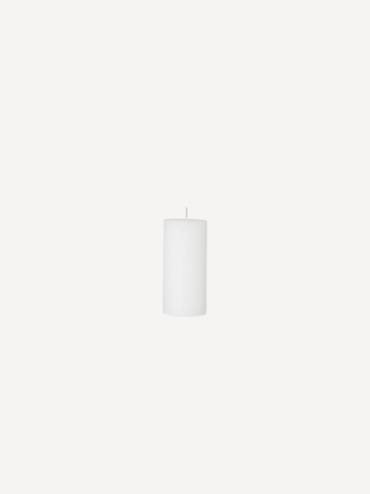 Rustic Stumpenkerze, D5 x H15 cm, Pure White