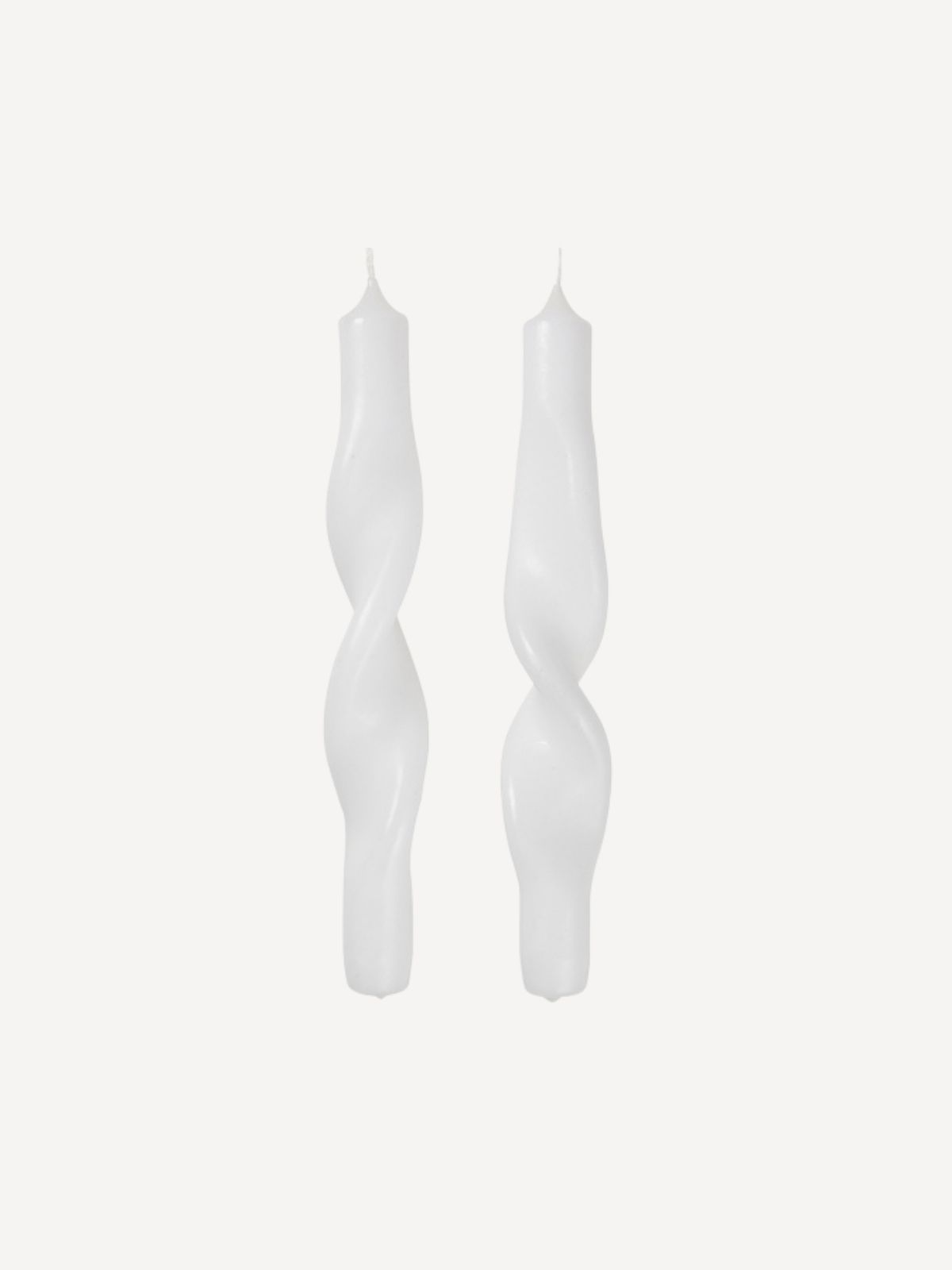 Twist Tapered Candle, Pure White