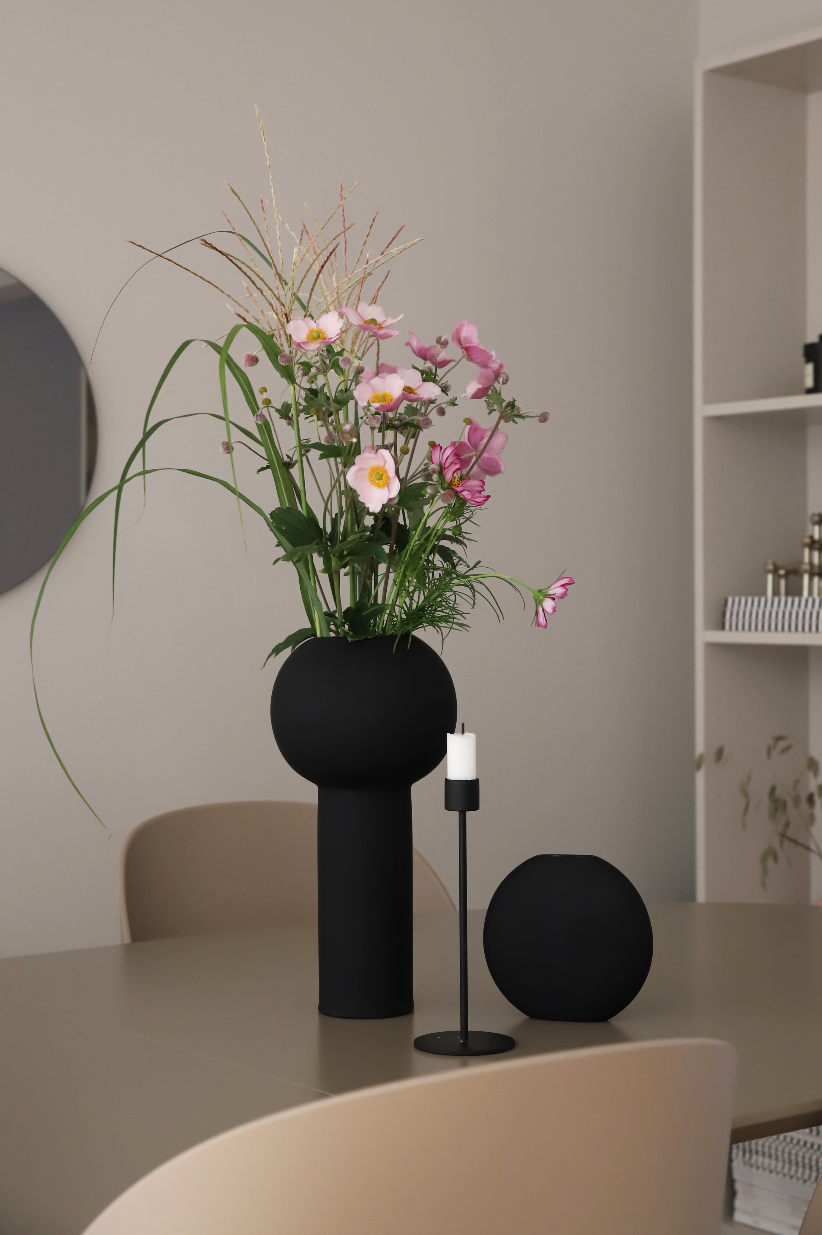 Pastille Vase, 15 cm, Schwarz